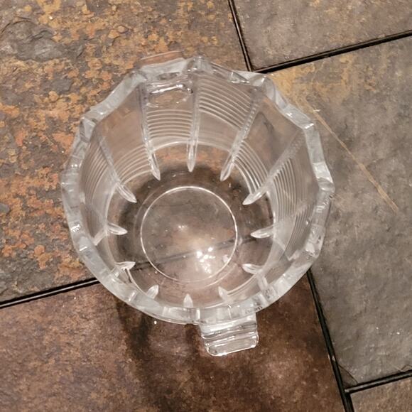 Vintage Bohemian Czech Cut Glass Ice Bucket Vase Etched Crystal 7" - Picture 11 of 11